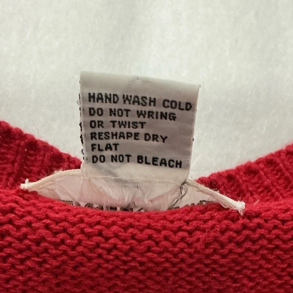 Alfred Dunner Scottie Dogs Red Knit Vest Sz. Small Vintage90s Cottagecore Preppy - Picture 9 of 13